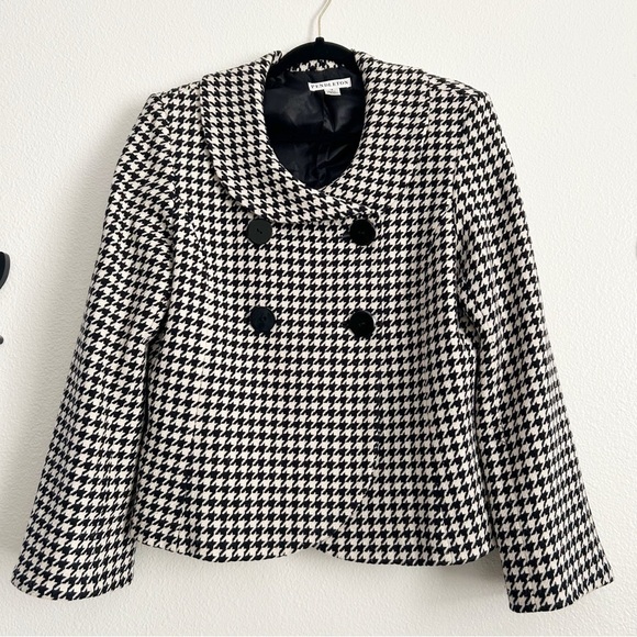 Pendleton Jackets & Blazers - Pendleton Houndstooth Black and White Wool Pea Coat | Size 14